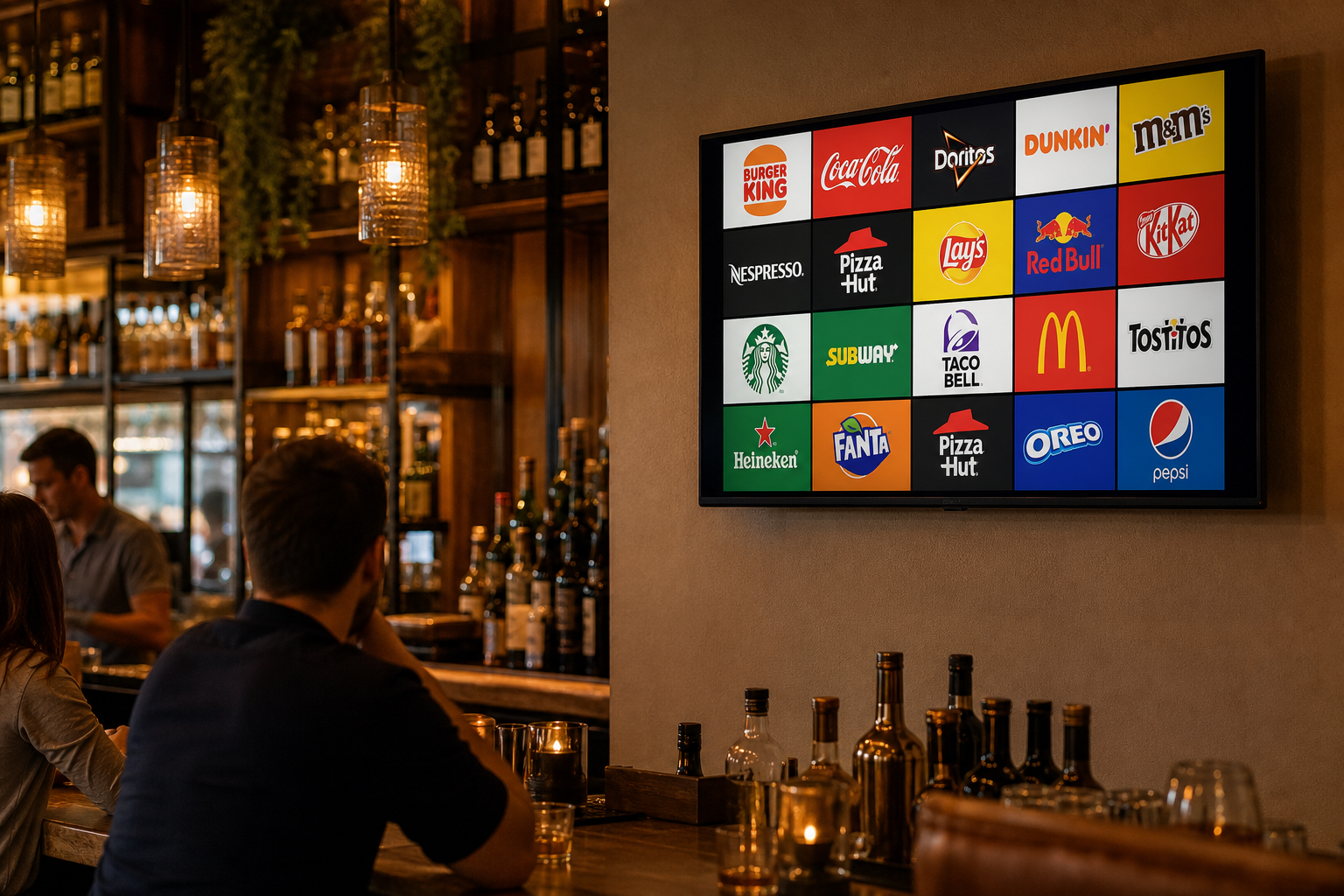 The bar display at Salt & Smoke